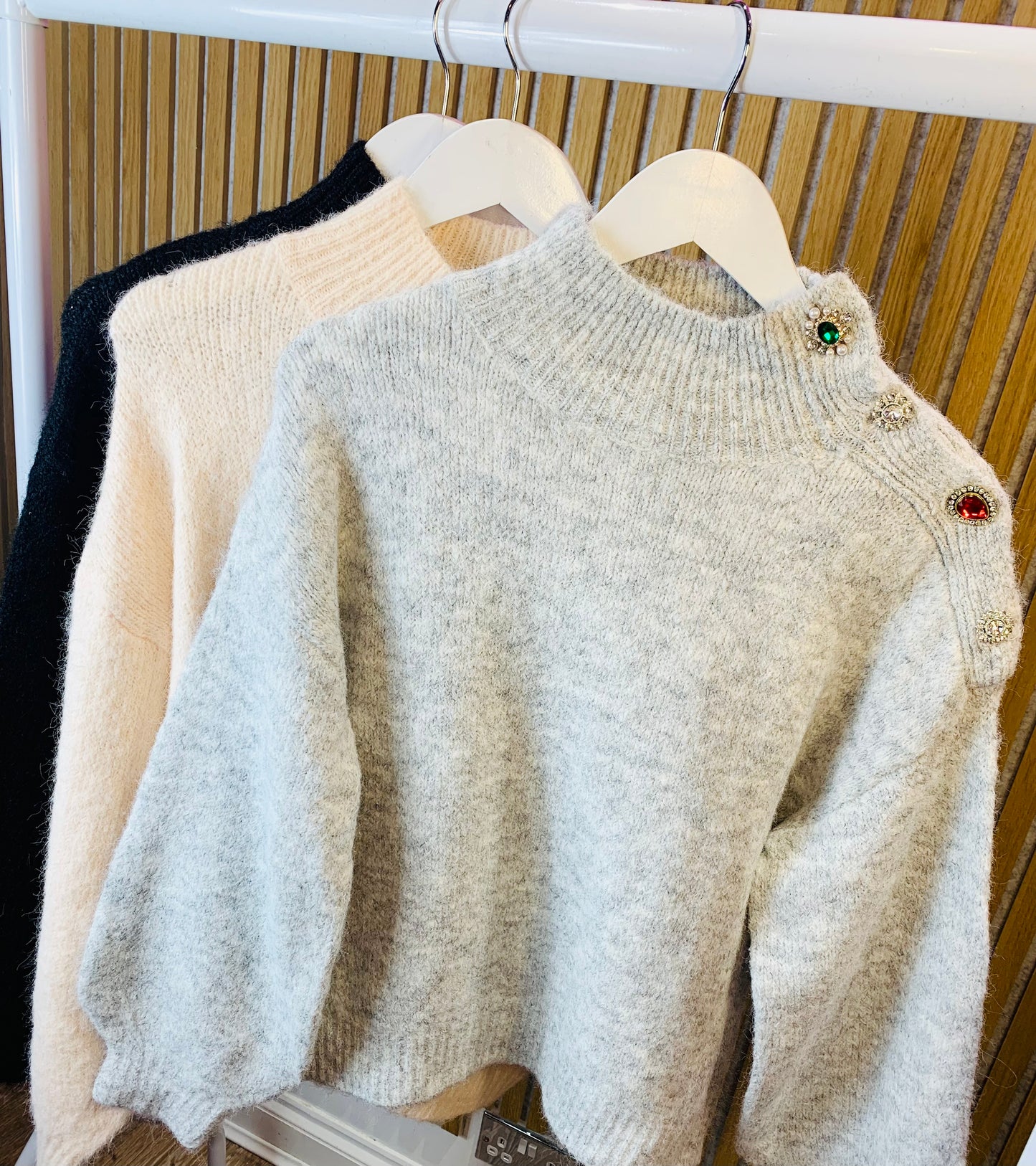 Jewel Button Jumper