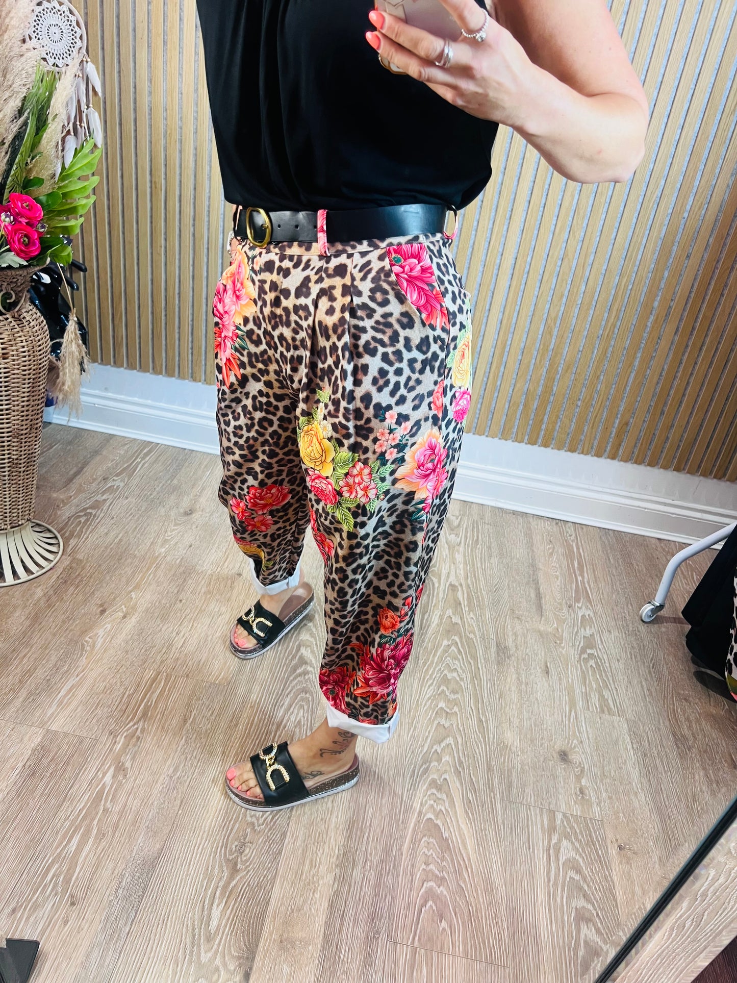 Leopard Flower Pant