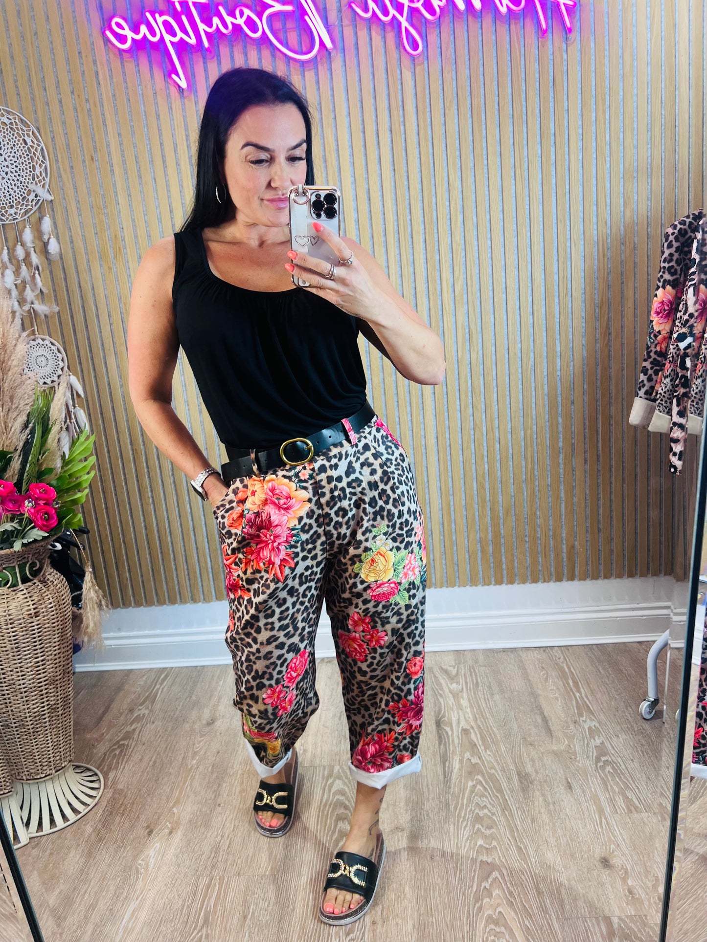 Leopard Flower Pant